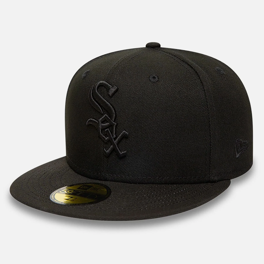 New Era Black on Black 59Fifty C White Sox black - Shop-Tetuan