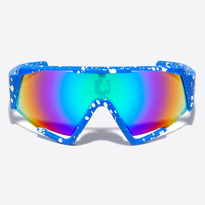 Shield Paint Splatter Sunglasses blue - Shop-Tetuan