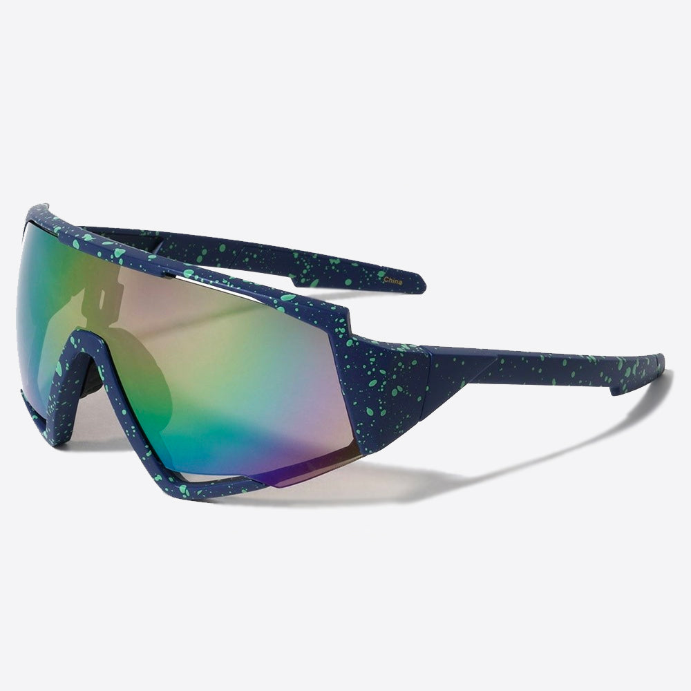 Shield Paint Splatter Sunglasses navy - Shop-Tetuan