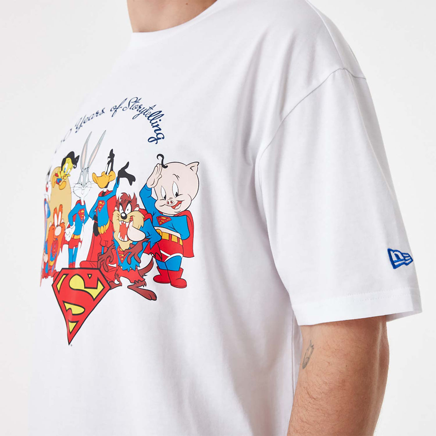 New Era Superhero Lineup Oversized tee white