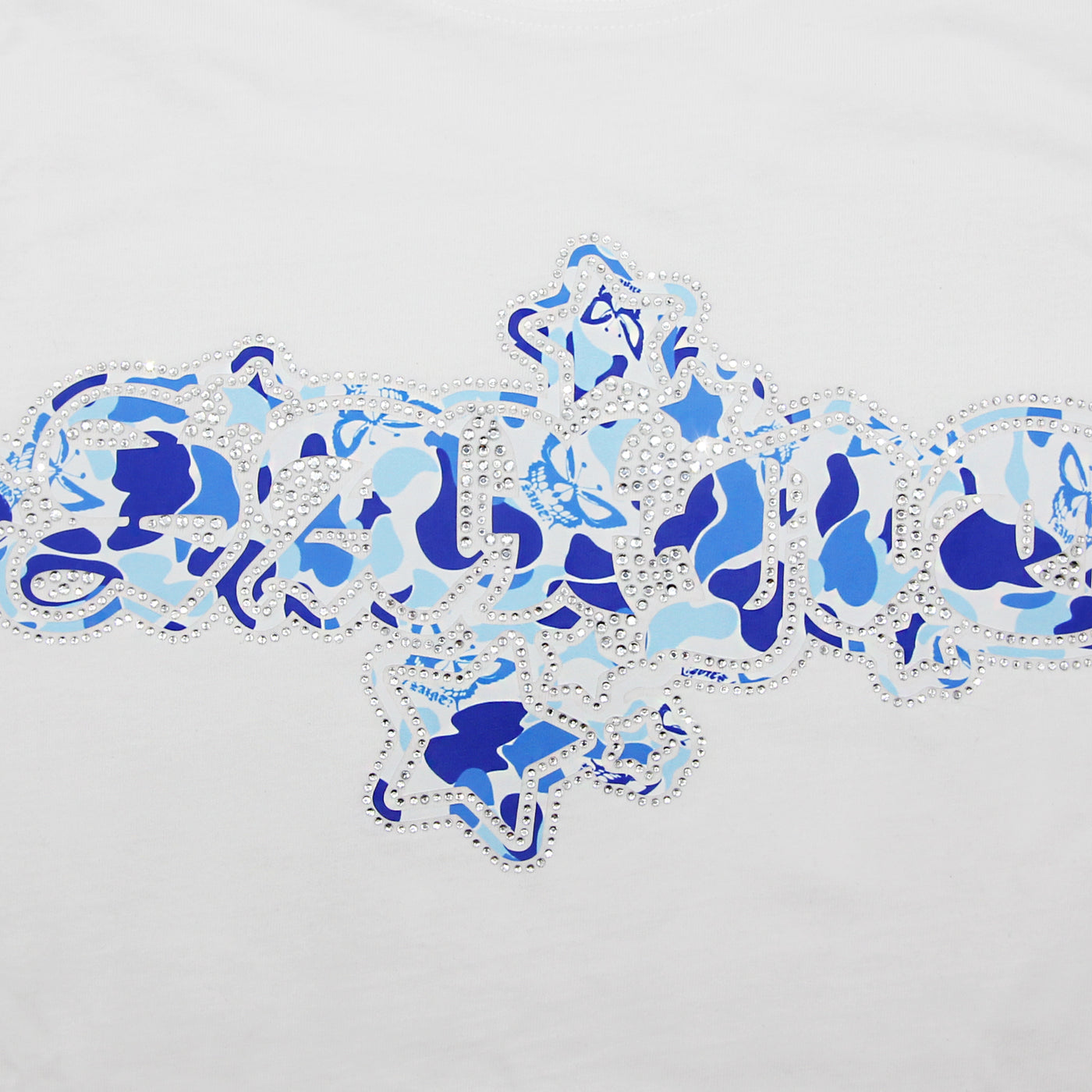 Mickey Saints Butterfly Rhinestone Camo tee baby blue/white - Shop-Tetuan