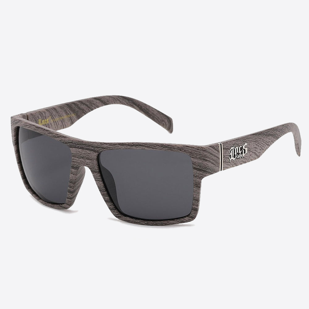 Locs Polarized Wood Print Sunglasses grey - Shop-Tetuan