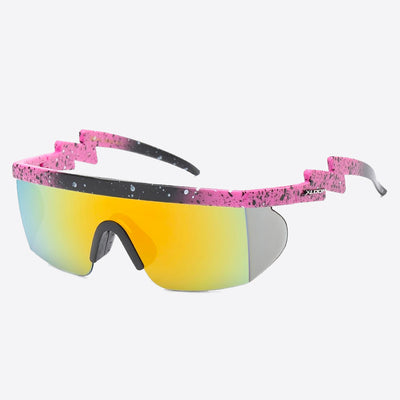 X-Loop Shield Zigzag Sunglasses pink/black - Shop-Tetuan