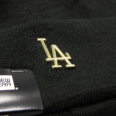 New Era Metallic Badge Cuff beanie LA Dodgers black - Shop-Tetuan