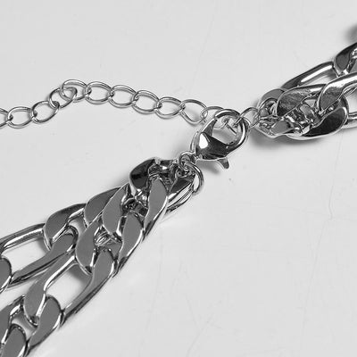 Urban Classics Figaro Layering Necklace silver