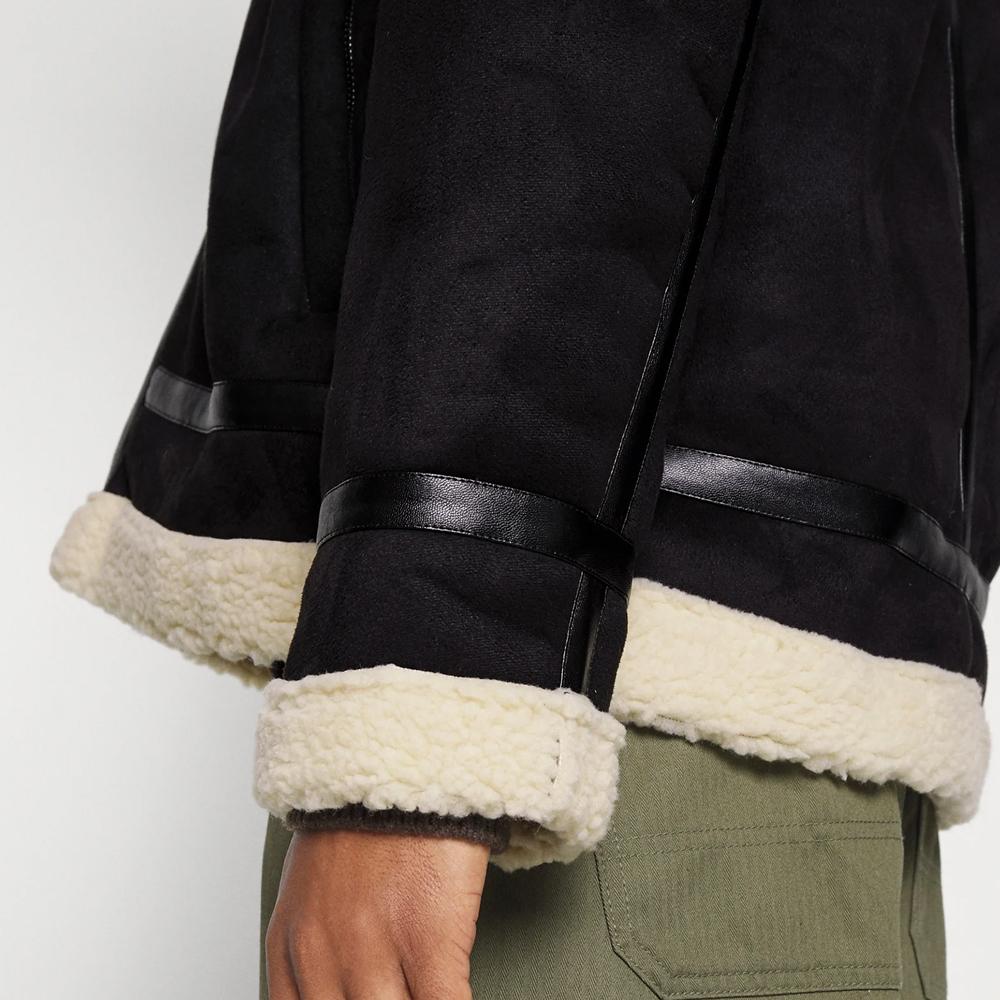 Karl Kani Retro Fake Shearling Jacket black