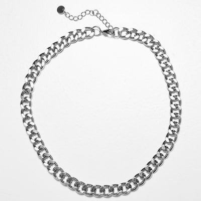 Urban Classics Big Saturn Basic Necklace silver - Shop-Tetuan