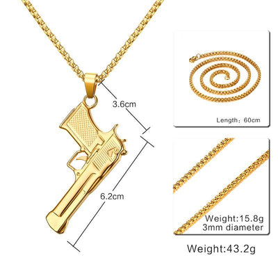 Handgun Necklace gold - Shop-Tetuan