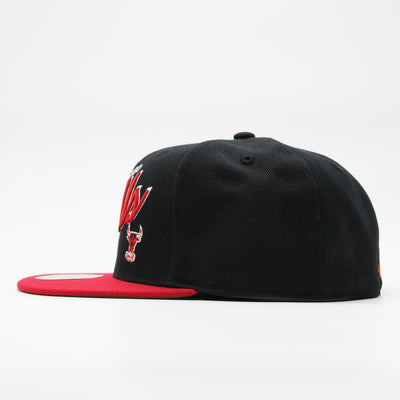Mitchell & Ness NBA Team Script 2.0 Fitted HWC C Bulls black/red