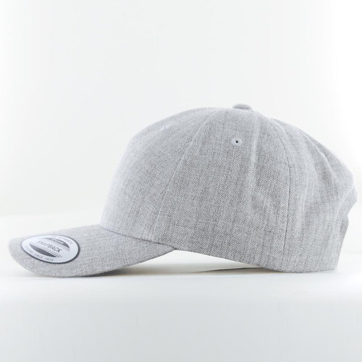 The Classics Yupoong 5-panel Premium Curve snapback h.grey - Shop-Tetuan