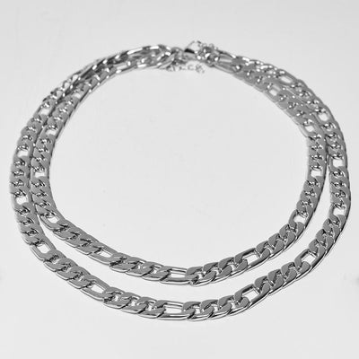 Urban Classics Figaro Layering Necklace silver
