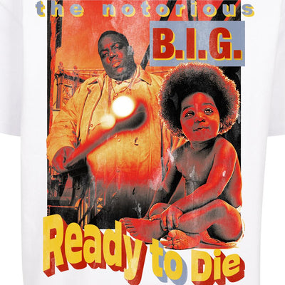 Mister Biggie Ready To Die Oversize tee white