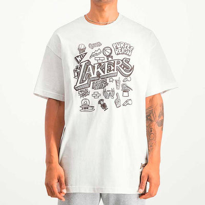 Mitchell & Ness Doodle SS Tee LA Lakers white