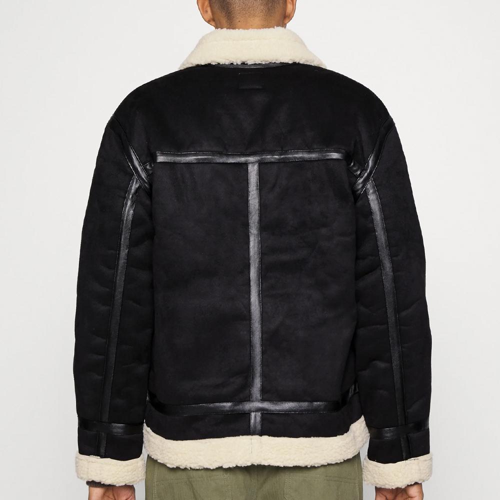 Karl Kani Retro Fake Shearling Jacket black