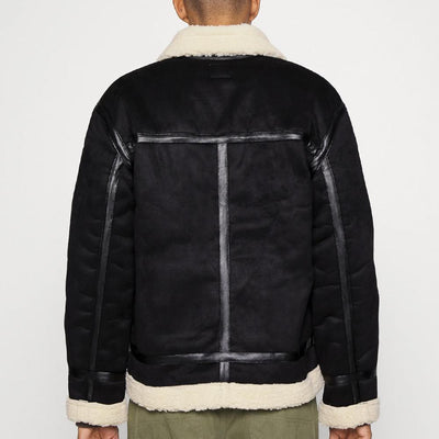 Karl Kani Retro Fake Shearling Jacket black