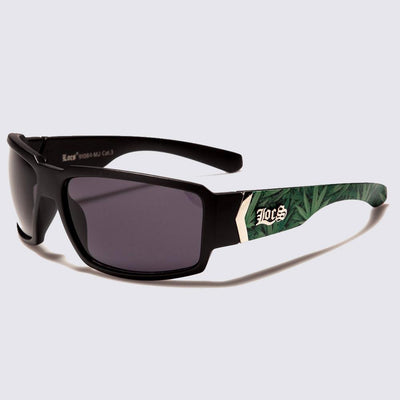 Locs Marijuana Leaf Print Sunglasses black - Shop-Tetuan