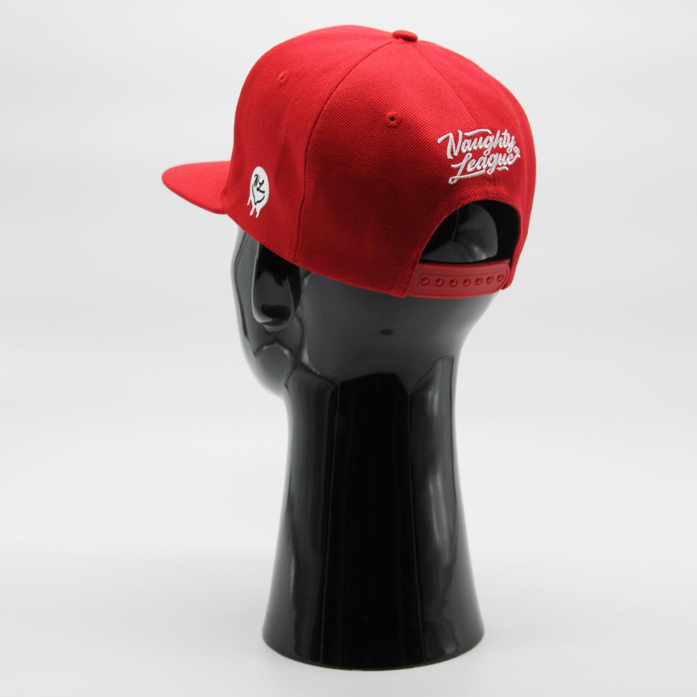 Naughty League Icon Basic Snapback red/white - Shop-Tetuan