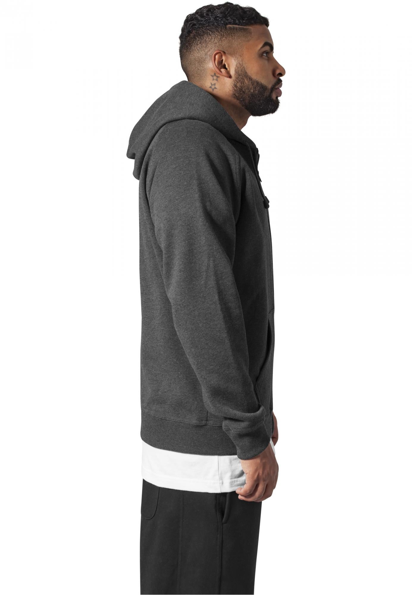 Urban Classics zip hoody charcoal - Shop-Tetuan