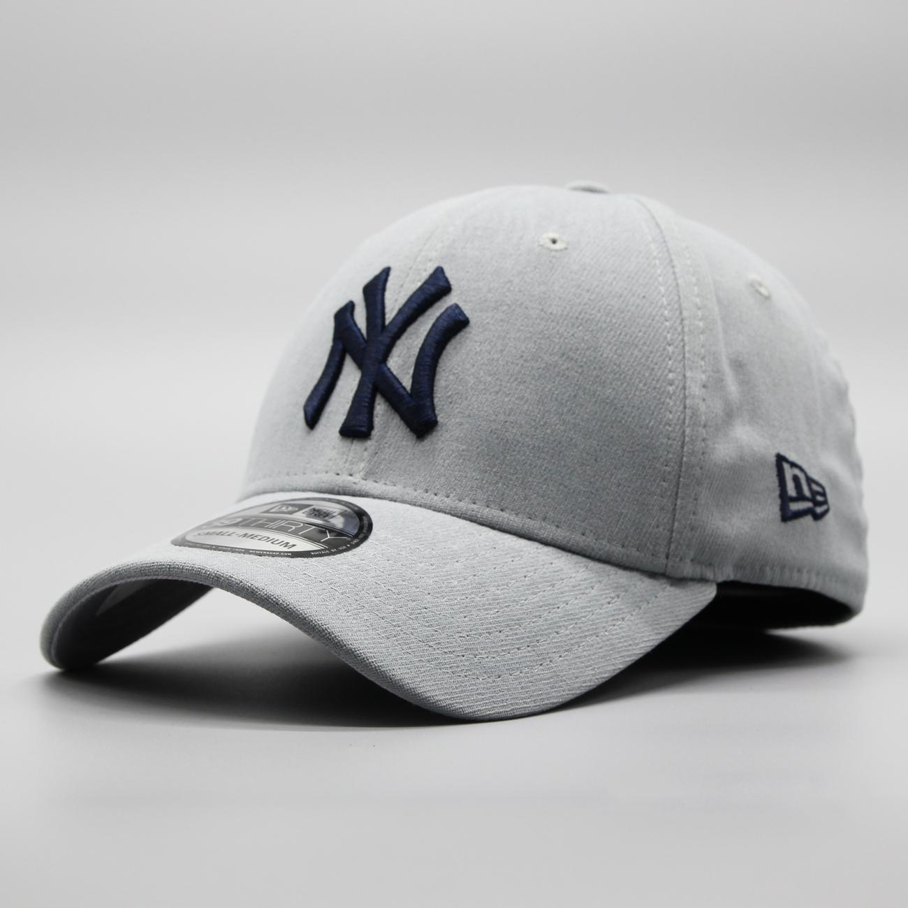 New Era Brushed Cotton 39thirty NY Yankees gra/nvy - Shop-Tetuan
