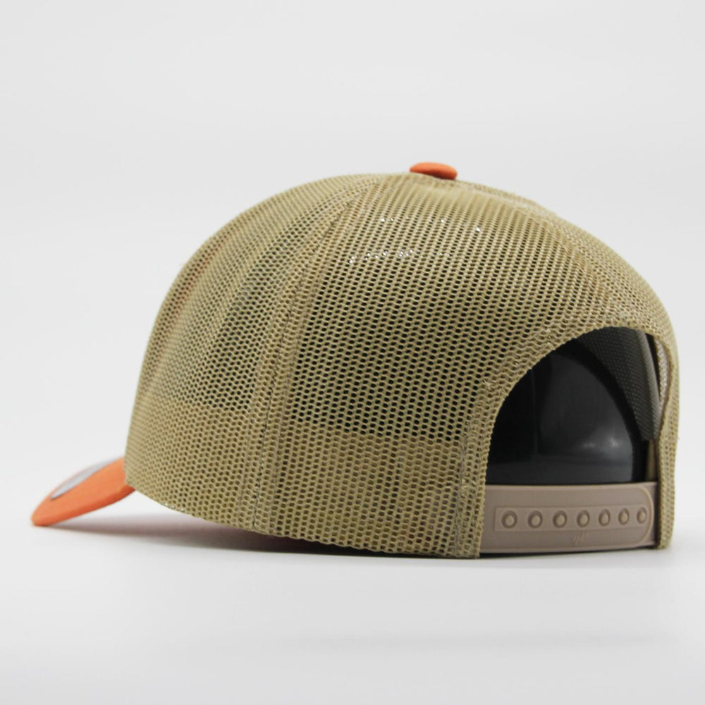 The Classics Yupoong Retro 2-tone trucker cap rustic orange/khaki - Shop-Tetuan