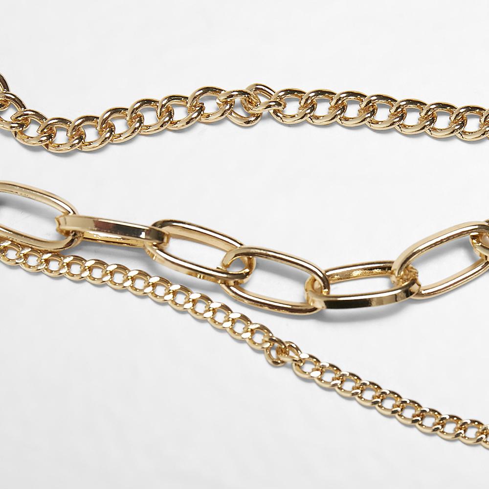 Urban Classics Layering Cross Necklace gold