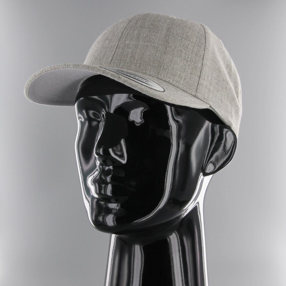 The Classics Yupoong Premium Curved Visor Snapback Cap heather grey - Shop-Tetuan