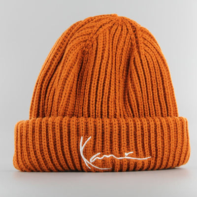 Karl Kani Signature Fisherman beanie cognac - Shop-Tetuan