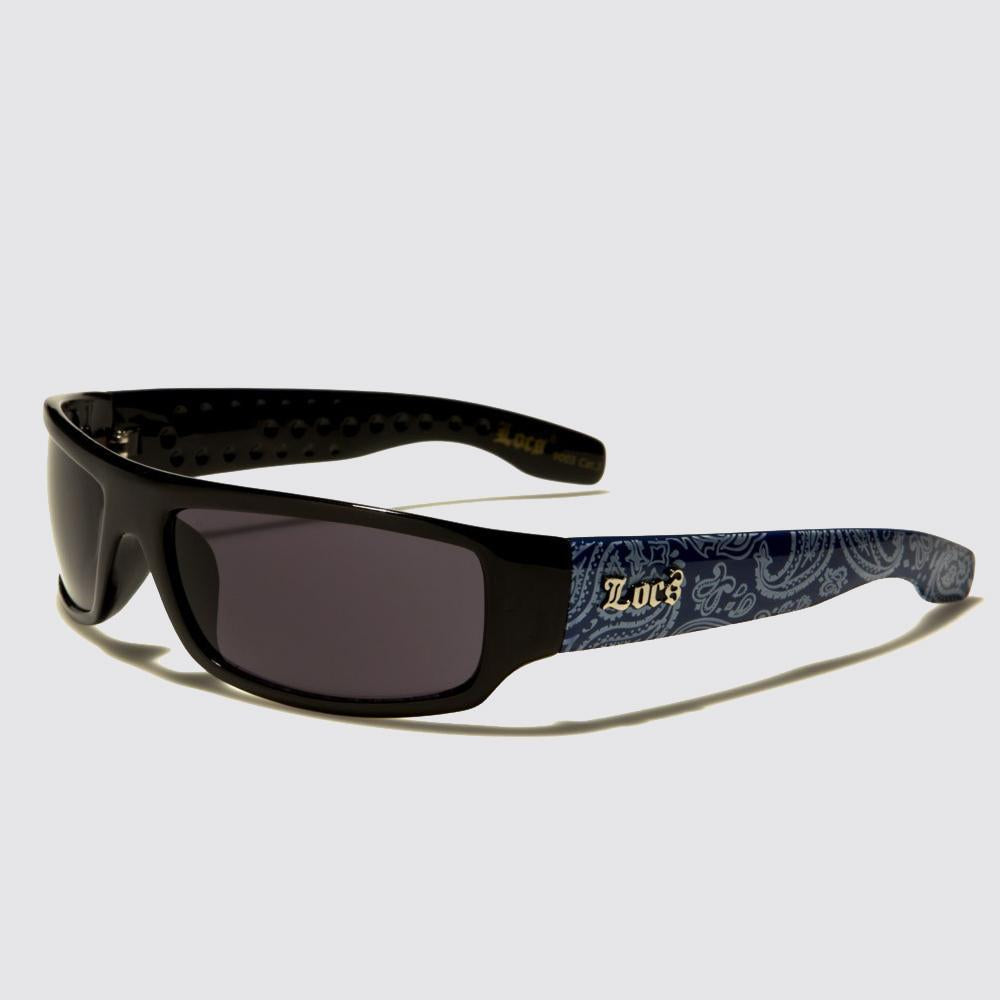 Locs Bandana Pattern Sunglasses blk/navy - Shop-Tetuan