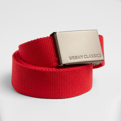 Urban Classics Canvas Belts red - Shop-Tetuan