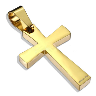 Latin Cross Pendant Stainless Steel Gold - Shop-Tetuan