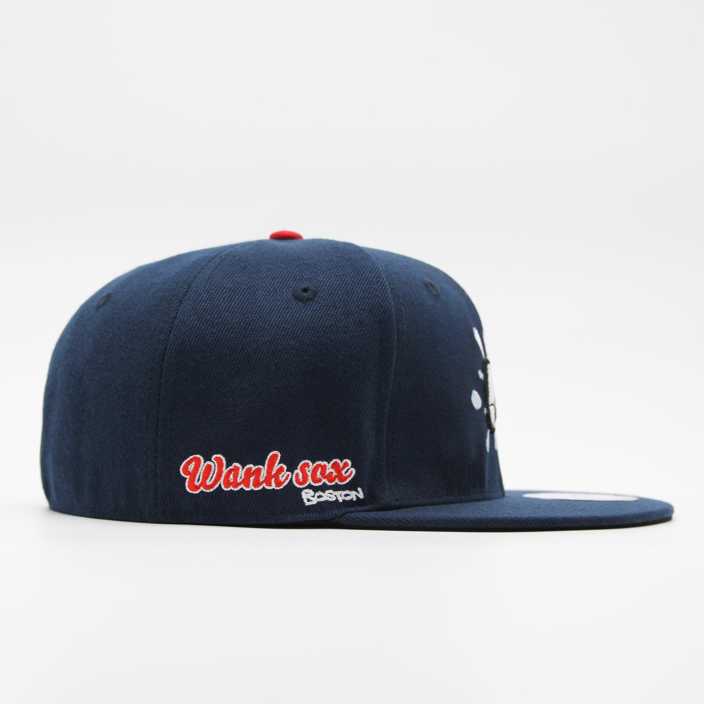 Naughty League Boston Wank Sox Splash Logo fitted navy - Shop-Tetuan