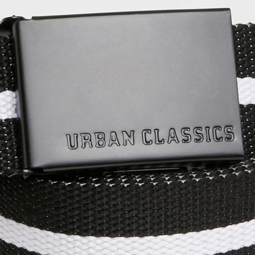 Urban Classics Canvas Belts black white stripe - Shop-Tetuan