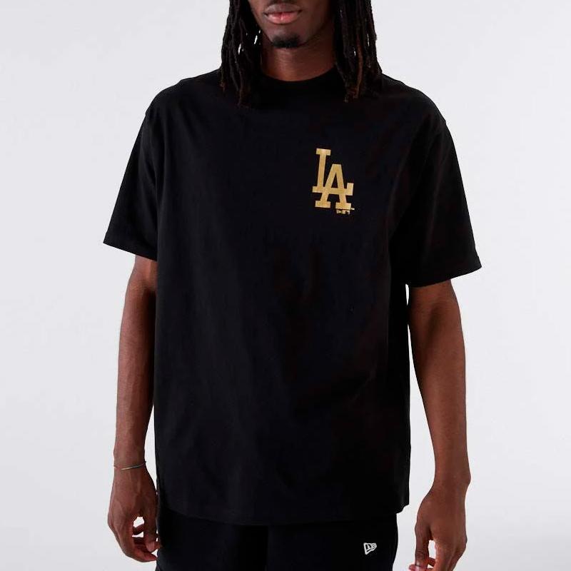 New Era Metallic tee LA Dodgers black/mtg - Shop-Tetuan