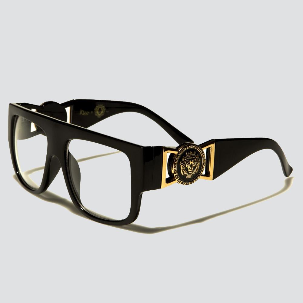 Kleo Square Clear-Lens LH-5355CLR Sunglasses black