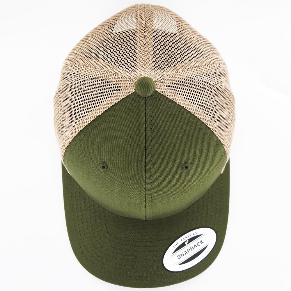 The Classics Yupoong Retro trucker 2-tone cap mossgreen/khaki - Shop-Tetuan