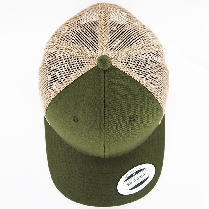 The Classics Yupoong Retro trucker 2-tone cap mossgreen/khaki - Shop-Tetuan