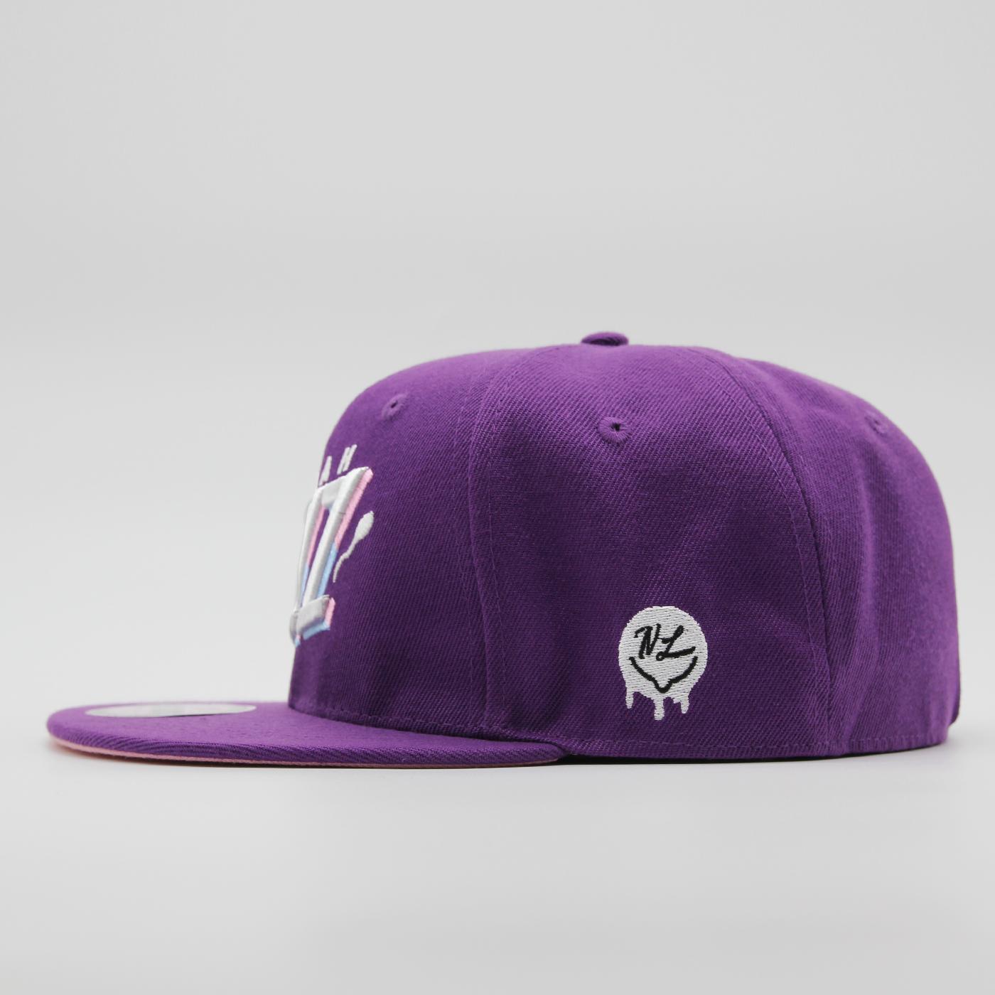 Naughty League Utah Jizz Text Logo fitted purple - Shop-Tetuan