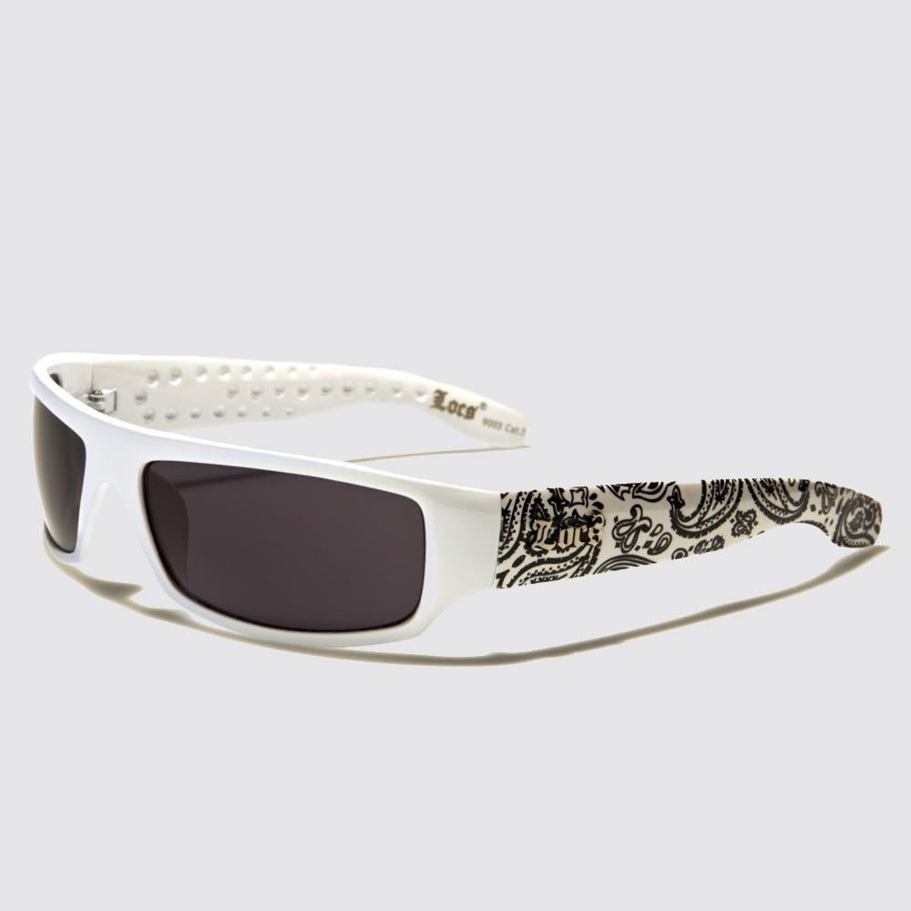 Locs Bandana Pattern Sunglasses wht/blk - Shop-Tetuan