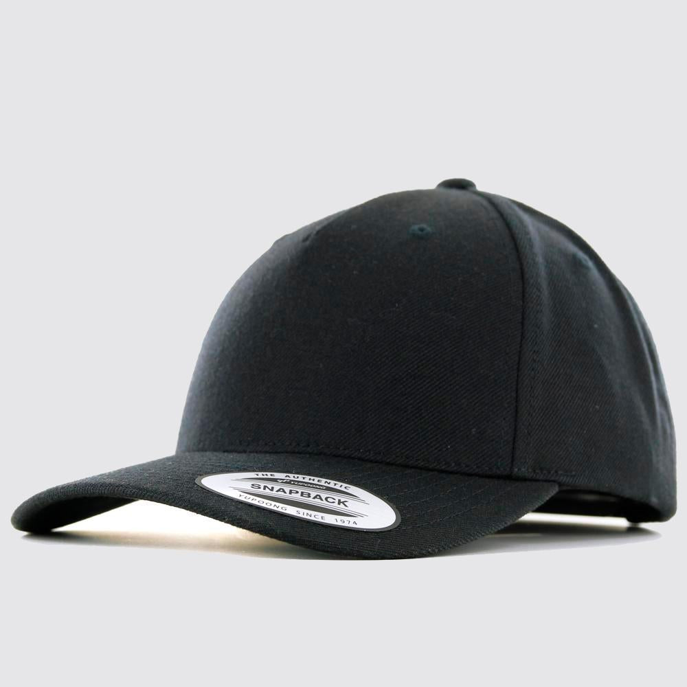 The Classics Yupoong 5-panel Premium Curve snapback black - Shop-Tetuan
