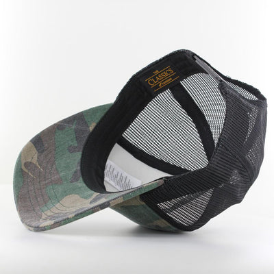 The Classics Yupoong Camo Trucker cap woodcamo/blk - Shop-Tetuan
