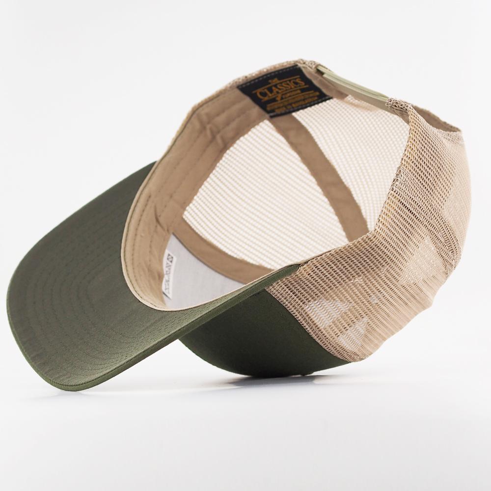 The Classics Yupoong Retro trucker 2-tone cap mossgreen/khaki - Shop-Tetuan
