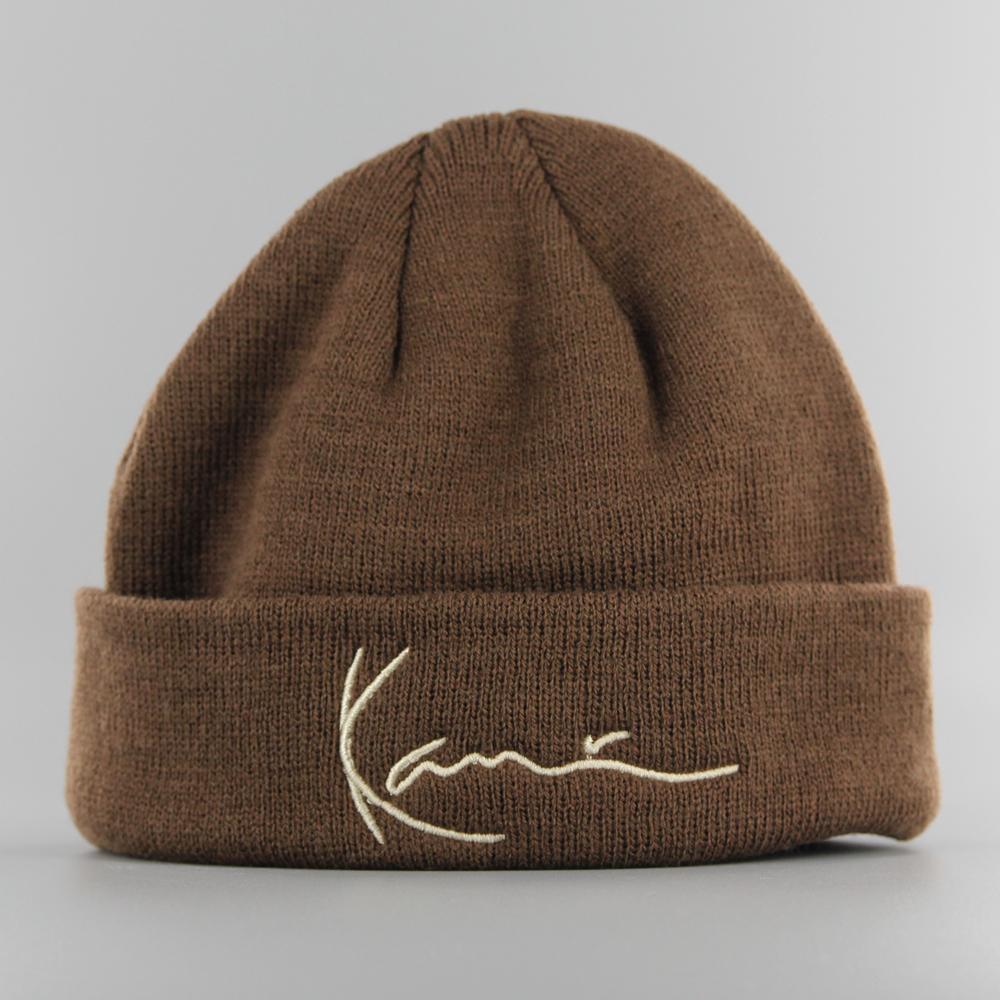 Karl Kani Signature Fine Rib Fisherman beanie brown
