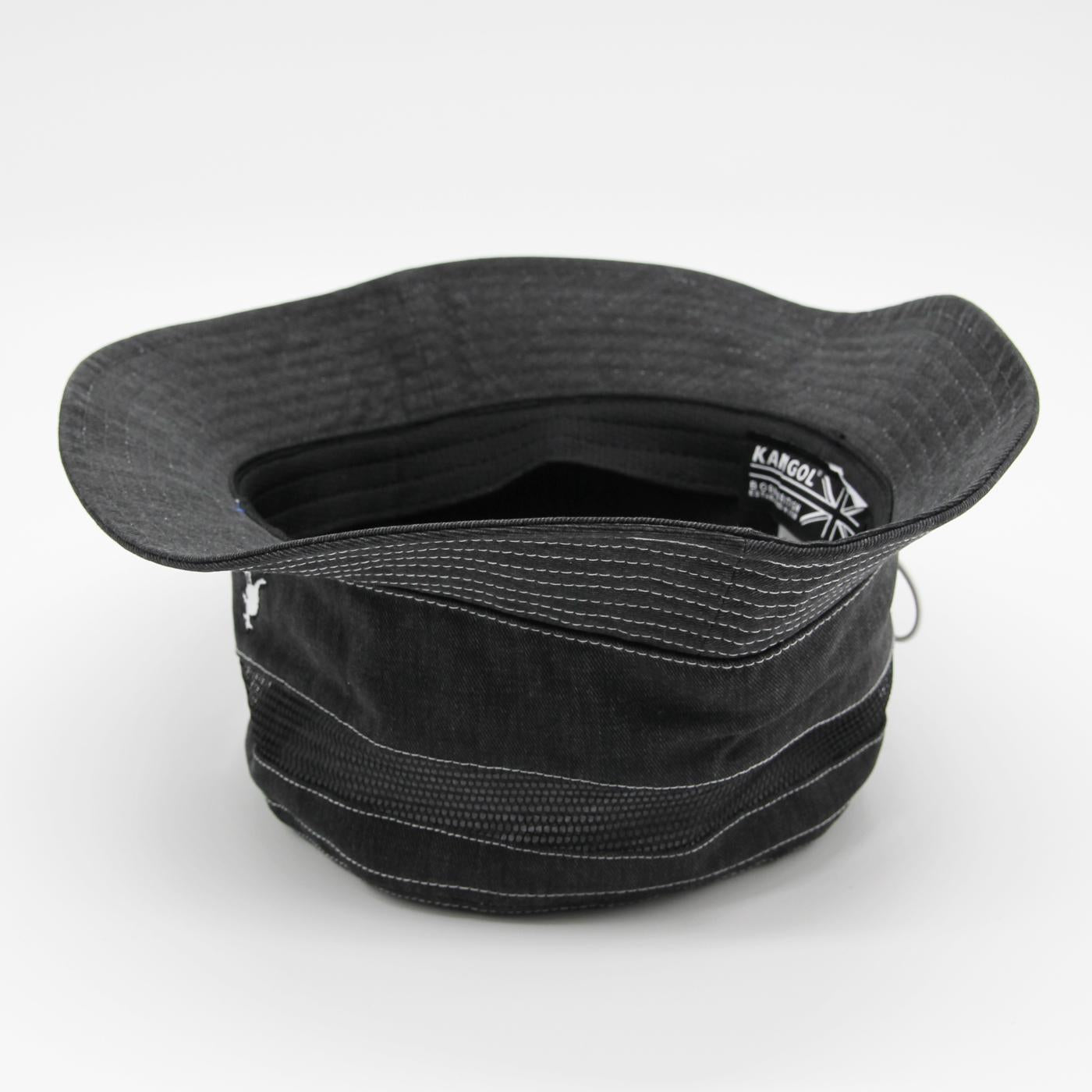 Kangol Distressed Cotton Mesh bucket black