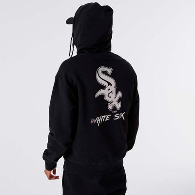 New Era MLB Metallic hoodie C White Sox black - Shop-Tetuan