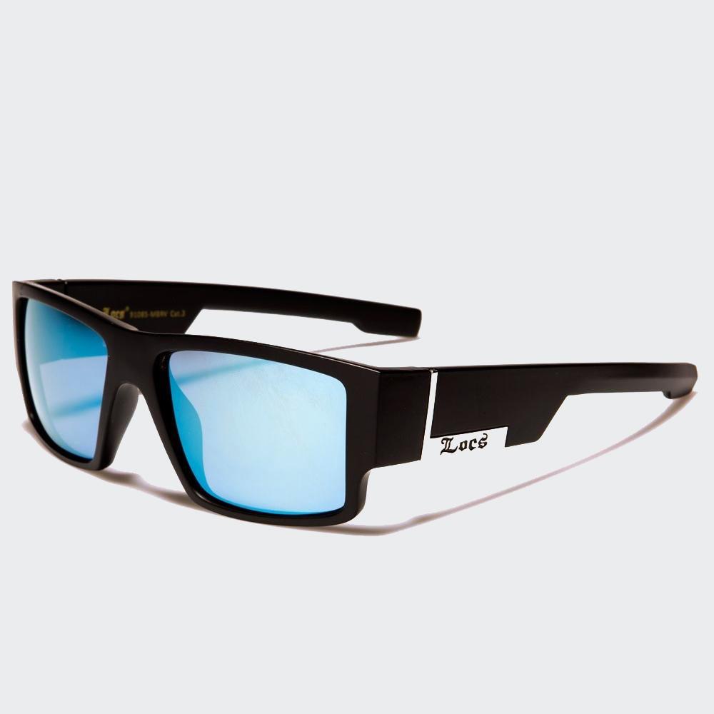 Locs Square Unisex Sunglasses matt blk/blue - Shop-Tetuan