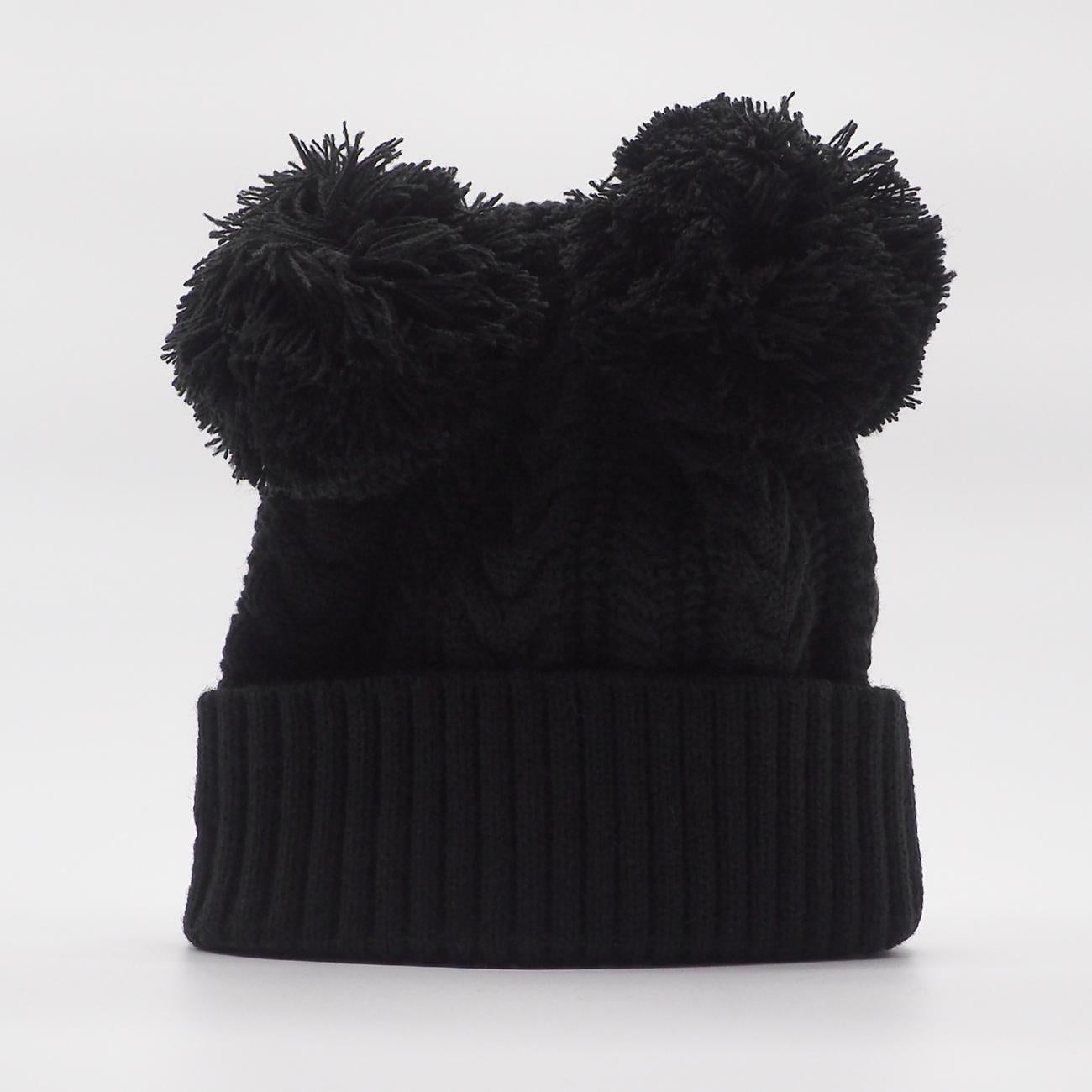 New Era Double Pom Cuff beanie NY Yankees black