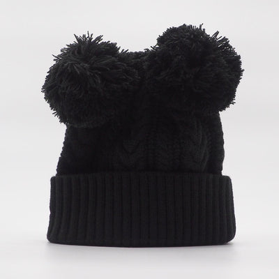 New Era Double Pom Cuff beanie NY Yankees black