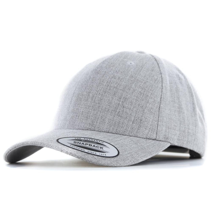The Classics Yupoong 5-panel Premium Curve snapback h.grey - Shop-Tetuan