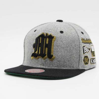 Mitchell & Ness Melton Patch snapback Branded grey - Shop-Tetuan