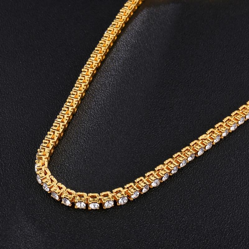 Tennis Chain Necklace Cubic Zirconia gold - Shop-Tetuan
